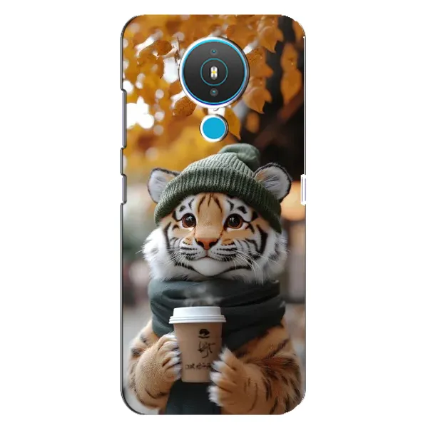 Чехол с рисунком «Тигр с кофе» для Nokia 1.4 Чехол с рисунком «Тигр с кофе» для Nokia 1.4