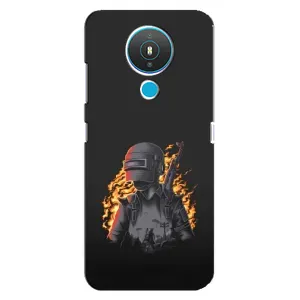 Чехол с рисунком «В огне» для Nokia 1.4