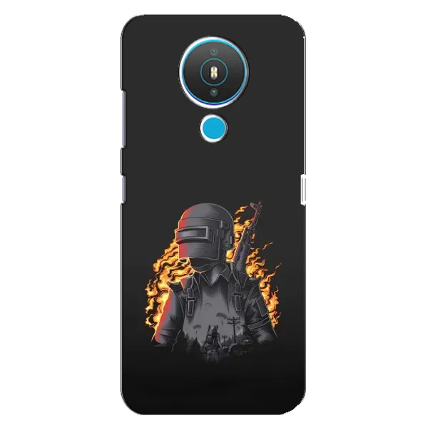 Чехол с рисунком «В огне» для Nokia 1.4
