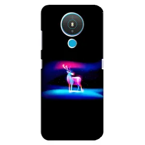 Силиконовый бампер с картинкой животных для Nokia 1.4 (Яркий олень)