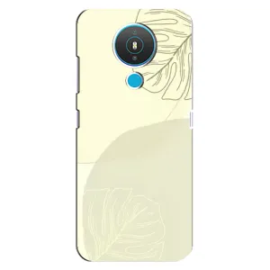 Чехол цветочный дизайн для Nokia 1.4 (Зелёный фон)