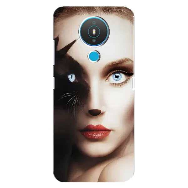 Чехол с рисунком «Женщина кошка» для Nokia 1.4 Чехол с рисунком «Женщина кошка» для Nokia 1.4