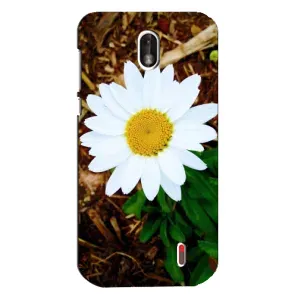 Чехол с ромашками на Nokia 1 (Белая ромашка)