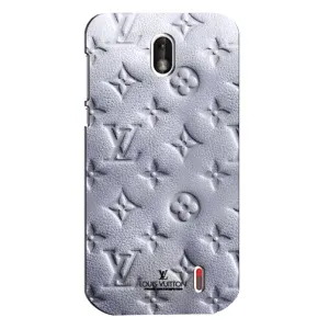 Текстурный Чехол Louis Vuitton для Нокиа 1 (Белый ЛВ)