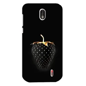 Чехол с изображением вкусной еды для Nokia 1 (Чёрная клубника)