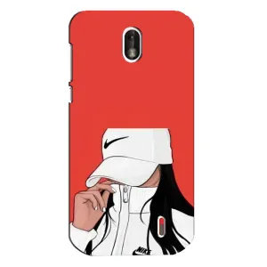 Силиконовый Чехол на Nokia 1 с картинкой Стильных Девушек (Девушка Nike)