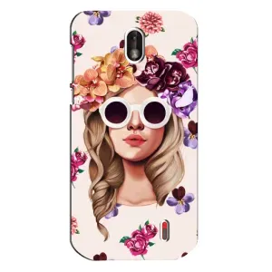 Чехол с картинкой Модные Девчонки Nokia 1 (Девушка в очках)