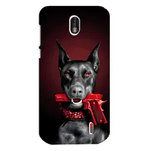 Чехол ДОБЕРМАН для Nokia 1 (Доберман злой)
