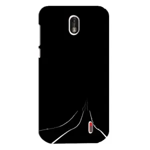 Чехол с картинками на черном фоне для Nokia 1 (Дорога)