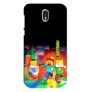 Чехлы для Nokia 1 (Персонажи Майн Крафт) (Герой Майнкрафт)