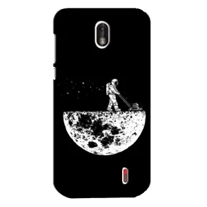 Силиконовый Чехол с принтом "Космонавты" на Nokia 1 (Космонавт)