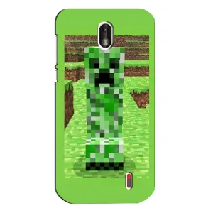 Чехлы для Nokia 1 (Персонажи Майн Крафт) (Крипер 2)