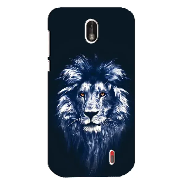 Чехол с рисунком «Лев - синий» для Nokia 1
