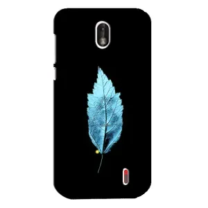 Чехол с картинками на черном фоне для Nokia 1 (Листочек)