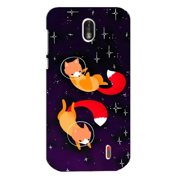 Чехол с рисунком «Лисы» для Nokia 1