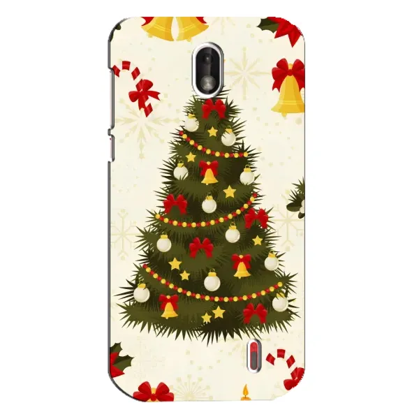 Чехол с рисунком «Новогодний принт» для Nokia 1 Чехол с рисунком «Новогодний принт» для Nokia 1