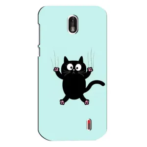 Силиконовый чехол с котиком для Nokia 1 (Падающий кот)