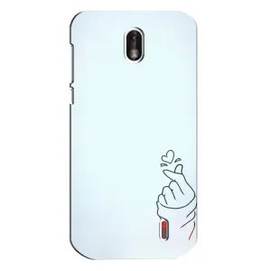Чехлы (Знак сердечка) на Nokia 1 (Сердце на голубом)