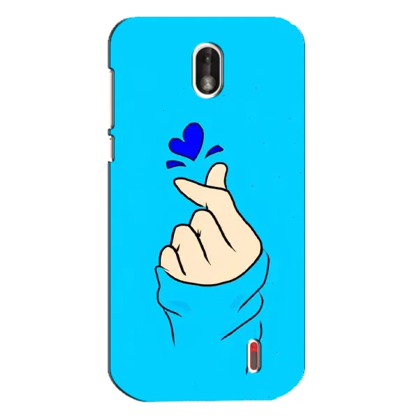 Чехол с рисунком «Сердце на синем» для Nokia 1 Чехол с рисунком «Сердце на синем» для Nokia 1