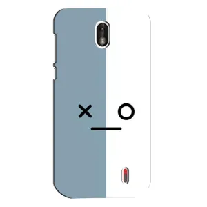 Чохли (ТПУ) (смішні стікери) для Nokia 1 (Сіро-білий)