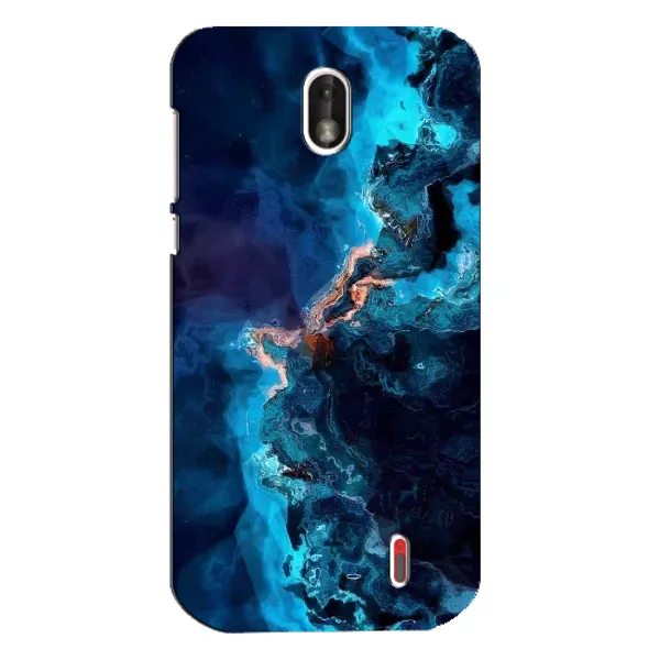 Чехол с рисунком «Синий мрамор» для Nokia 1 Чехол с рисунком «Синий мрамор» для Nokia 1