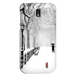 Чехлы на Новый Год Nokia 1 (Снегом замело)