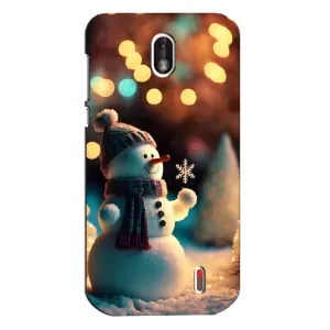 Чехлы на Новый Год Nokia 1 (Снеговик праздничный)