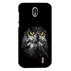 Чехлы с принтом СОВЫ для Nokia 1 (Сова на чёрном)