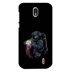 Силиконовый Чехол с принтом "Космонавты" на Nokia 1 (В руках земля)
