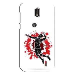 Чохли з прінтом Спортивна тематика для Nokia 1 (Волейболіст)