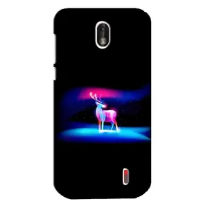 Силиконовый бампер с картинкой животных для Nokia 1 (Яркий олень)