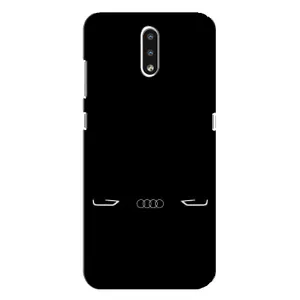 Силиконовый бампер с картинкой машины на Nokia 2.3 (Силует Audi)