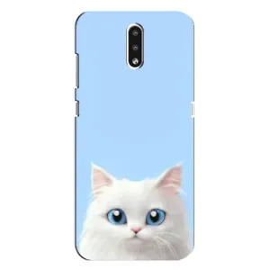 Чехол на тематику: Коты для Nokia 2.3 (Белый кот)