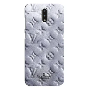 Текстурный Чехол Louis Vuitton для Нокиа 2.3 (Белый ЛВ)
