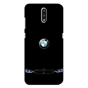 Силиконовый бампер с картинкой машины на Nokia 2.3 (Черный BMW)