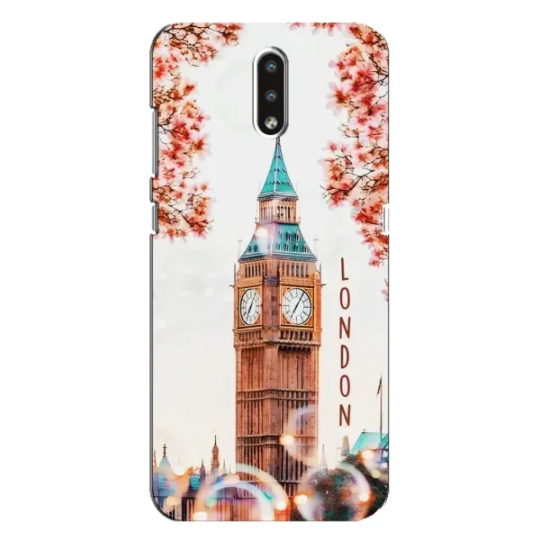 Чехол с рисунком «Часы Лондон» для Nokia 2.3