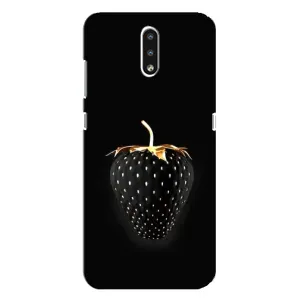 Чехол с изображением вкусной еды для Nokia 2.3 (Чёрная клубника)