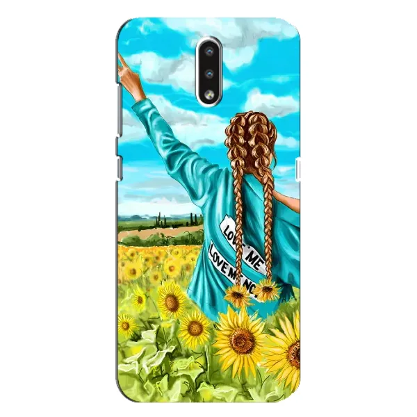 Чехол с рисунком «Девушка на поле» для Nokia 2.3