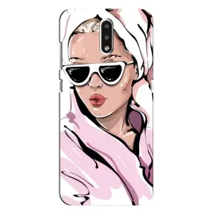 Чехол с картинкой Модные Девчонки Nokia 2.3 (Девушка в халате)