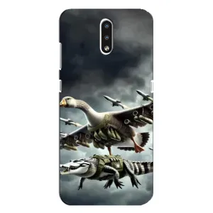 Чехол с мемами тралалело тралала для Nokia 2.3 (Гусини и крокодило)