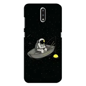 Силиконовый Чехол с принтом "Космонавты" на Nokia 2.3 (Космонавт на рыбалке)