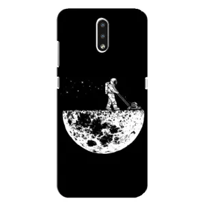 Силиконовый Чехол с принтом "Космонавты" на Nokia 2.3 (Космонавт)