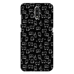 Чехол на тематику: Коты для Nokia 2.3 (Котики на черном)