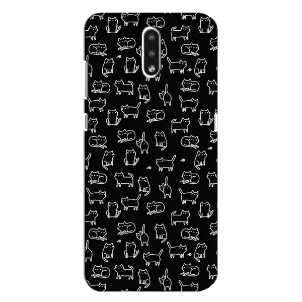 Чехол с рисунком «Котики на черном» для Nokia 2.3 Чехол с рисунком «Котики на черном» для Nokia 2.3