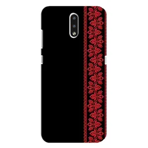 Силиконовый Чехол на Nokia 2.3 (Красная Вышиванка)