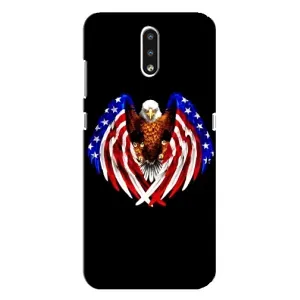 Чехол Флаг USA для Nokia 2.3 (Крылья США)