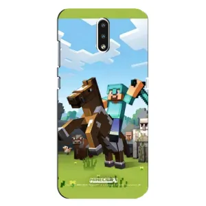Чехлы для Nokia 2.3 (Персонажи Майн Крафт) (На коне)
