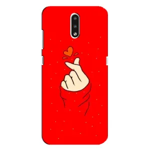 Чехлы (Знак сердечка) на Nokia 2.3 (Сердце на красном)