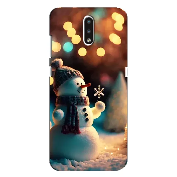 Чехол с рисунком «Снеговик праздничный» для Nokia 2.3 Чехол с рисунком «Снеговик праздничный» для Nokia 2.3