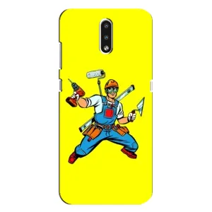 Силиконовый бампер (Работники) на Nokia 2.3 (Строитель)